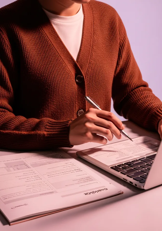 Pessoa escrevendo em ambiente iluminado